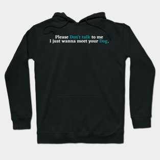 Please Don't Talk To Me, I Just Want To Meet Your Dog Hoodie
